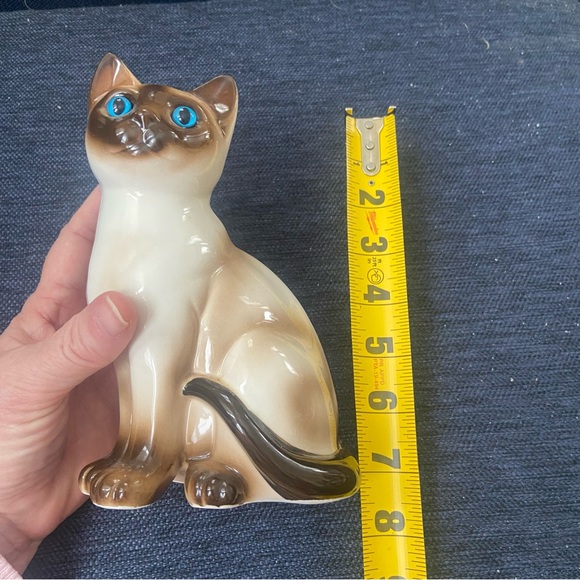 Vintage Enesco Siamese Cat Figurine - Cream and Brown - Picture 4 of 5